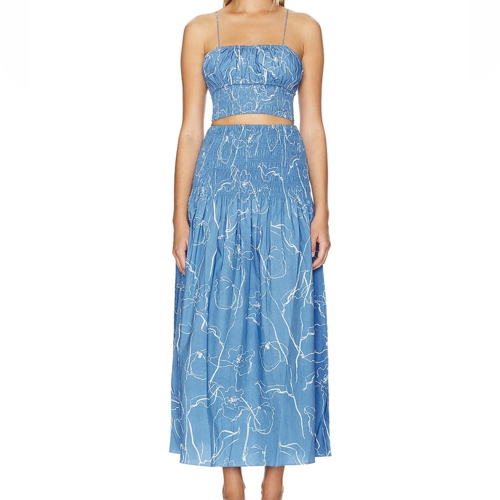 Faithfull the Brand Baia Midi Skirt & Top in Calla Mid